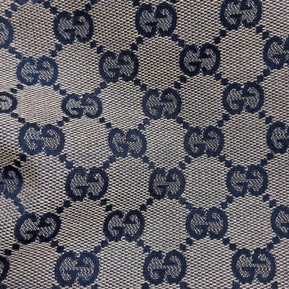 GUCCI GG Beige Dark Navy Multi Jacquard Leather - Boston Bag 512-071925 - Picture 6 of 9